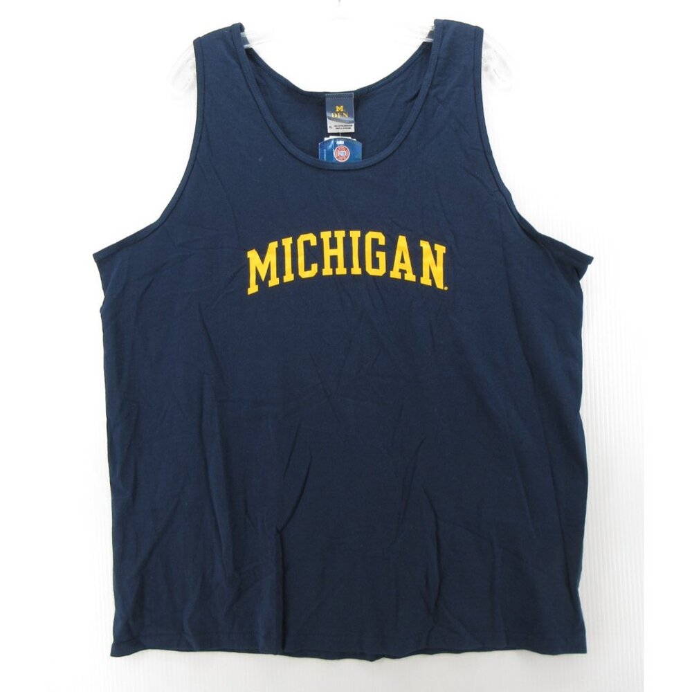 VINTAGE Michigan Wolverines Shirt XL Muscle Tank Top Y2K Athletic NEW